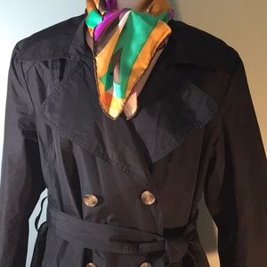 Classic Double Breasted Black trench coat
